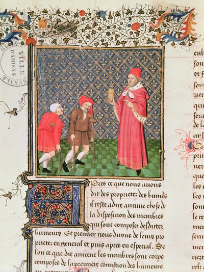Ms 399 fol.35v Bedelaars, uit Livre des Proprietes des Choses door Barthelemy l