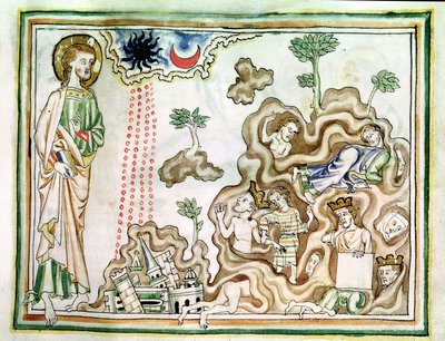 Ms 422 De Opening van het Zesde Zegel, uit een Apocalyps door French School