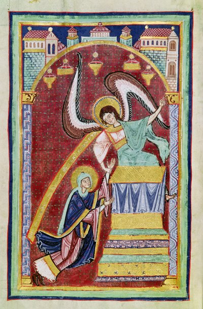 De visioen van St. Aldegondius, uit Het leven en de wonderen van St. Amand door French School