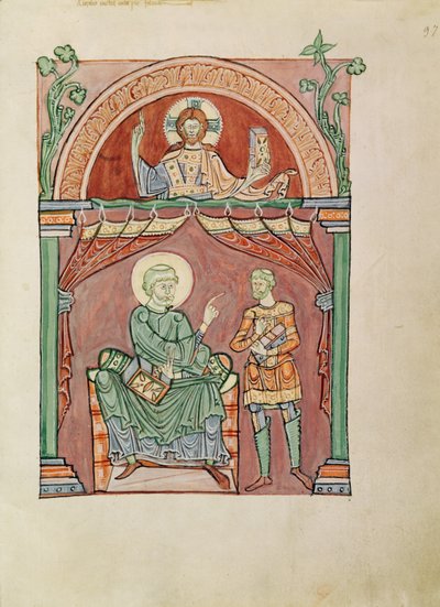 Ms. 72 fol. 97 Sint Augustinus in discussie met Felicianus door French School