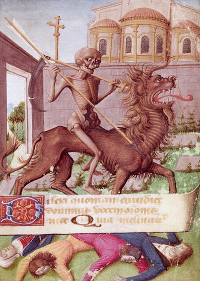 Ms 89 fol.88 De Triomf van de Dood, uit een Getijdenboek door French School