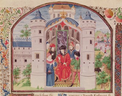 Ms 927 Fol.426 Presentatie van De Economie, uit Ethiek, Politiek en Economie door Aristoteles (384-322 v.Chr.) (detail) door French School