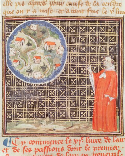 De eigenschappen van water en de winden, uit Le Livre des Proprietes des Choses door Jean Cordichon door French School