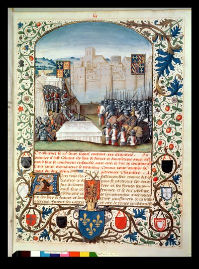 De Bourgondische en Engelse legers, uit Anciennes Chroniques d