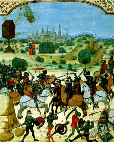 Ms Fr 87 f.117 Slag bij Crecy, 26 augustus door French School