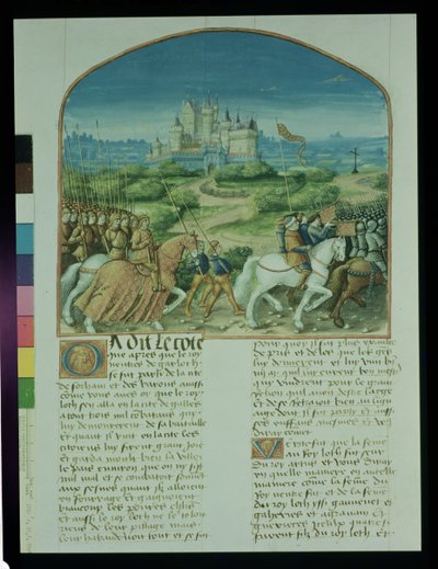 Pagina uit Het Verhaal van Merlijn door Robert de Boron, ca.1482-89 door French School