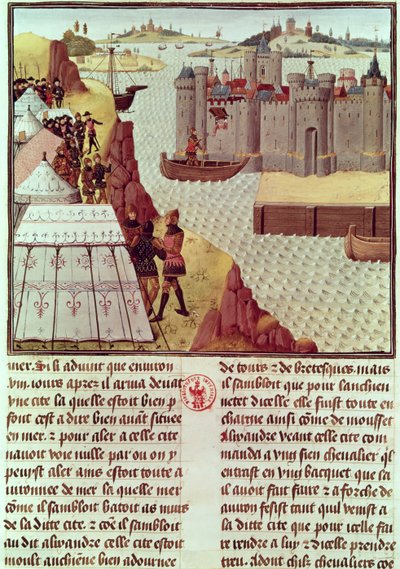 Pagina uit de Histoire du Grand Alexandre door Jean Vauquelin, ca.1465 door French School