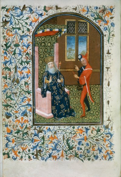Koning en nar, ca.1460 door French School