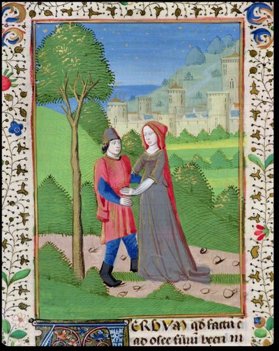 Hosea en de prostituee, uit de Bijbel van Jean XXII door French School