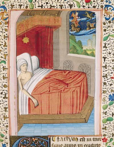 Ms H 7 fol.76r Het visioen van Ezechiël, uit de Bijbel van Jean XXII door French School