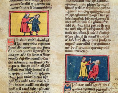 Ms H 89 Dokters en patiënten, uit een editie van Boek der Chirurgie door Rogier de Salerne door French School