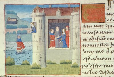 Huwelijk, uit Les Cent Nouvelles Nouvelles, 1462 door French School