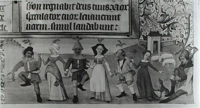 Ms Lat 1173 f.20 Pastorale Dans, uit de Getijden van Charles d