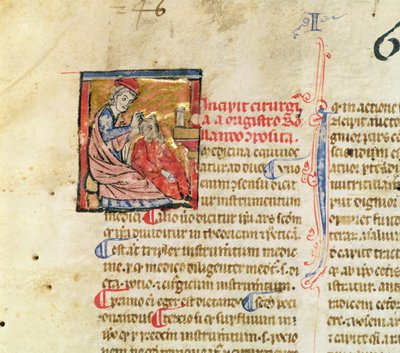 Ms Lat. 7134 fol.1 Trepanatie, uit Chirugie de Maitre Rolandi door French School