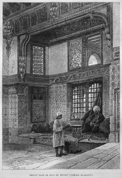 Mufti huis, Qaa, uit LEgypte van Georg Moritz Ebers (1837-98), 1881 door French School