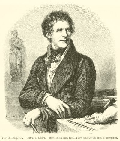 Museum van Montpellier, portret van Canova door French School
