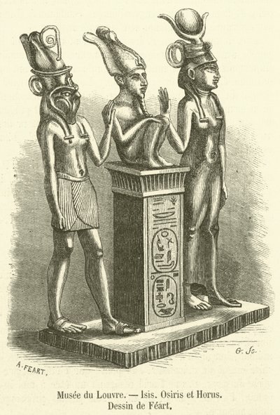 Louvre Museum, Isis, Osiris en Horus door French School