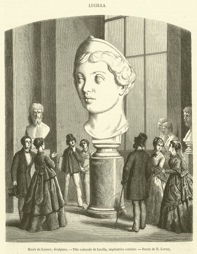 Musee du Louvre, Tete colossale de Lucilla, imperatrice romaine door French School