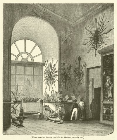 Maritiem museum in het Louvre, La Perouse zaal, tweede zicht door French School