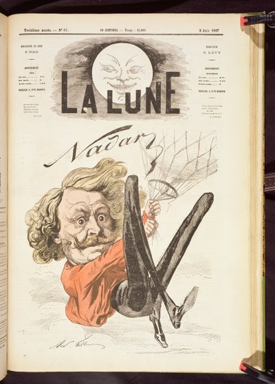 Nadar (1820-1910) titelpagina van La Lune, gepubliceerd juni 1867 door French School