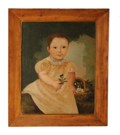Naïef portret van een jongen door French School