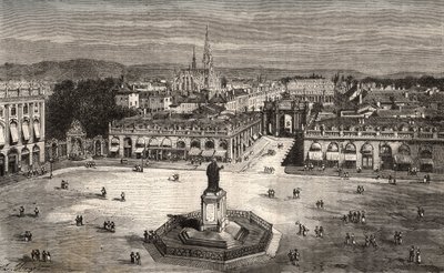 Nancy - Meurthe-et-Moselle - gravure in La France illustree: geographie, histoire, administratie statistique door V.A. Malt-Brown, 1884 door French School