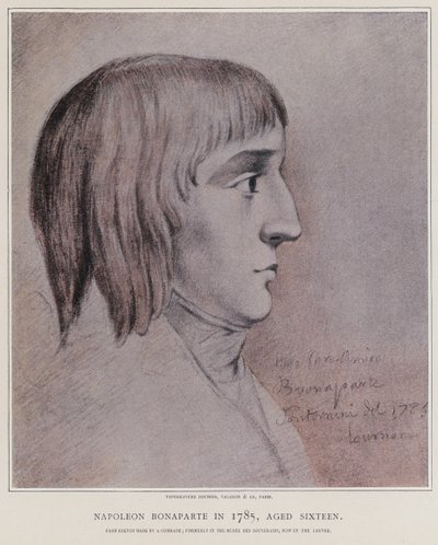 Napoleon Bonaparte in 1785 door French School