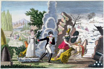 Napoleon I (1769-1821) tussen Oorlog en Vrede, ca. 1815 door French School