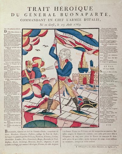 Napoleon I (1769-1821) op de brug bij Arcola, 17 november 1796, 18e-19e eeuw door French School