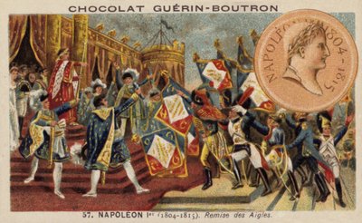 Napoleon en de verdeling van de adelaarstandaarden door French School