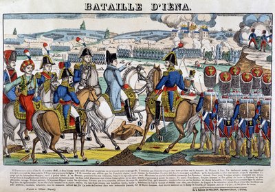 Napoleon bij de Slag bij Jena (13/10/1806) - afbeelding van Epinal door French School