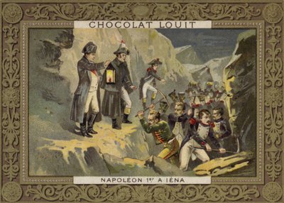 Napoleon bij de Slag van Jena, 1806 door French School