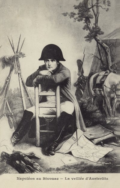 Napoleon bij het Bivak door French School