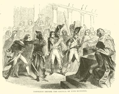 Napoleon voor de raad van vijfhonderd door French School