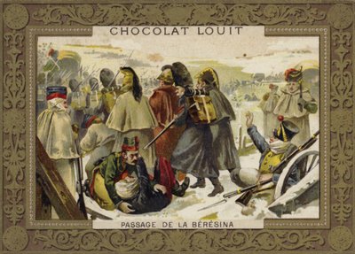 Napoleons Grande Armee steekt de rivier Berezina over tijdens de terugtocht uit Rusland, 1812 door French School