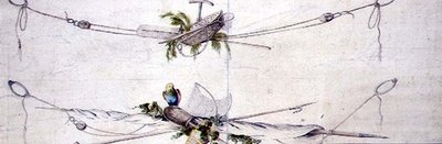 Nautische cartouche ontwerp met een papegaai, c.1800 door French School
