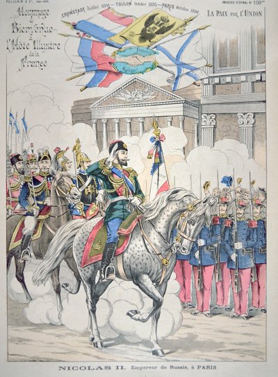 Nicolaas II bezoekt Parijs in oktober 1896 door French School