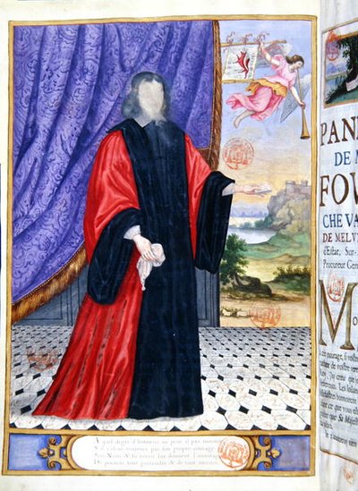 Nicolas Fouquet (1615-80) miniatuurillustratie uit 