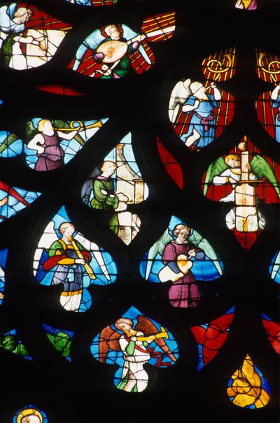 Detail van noordelijke roosvenster door French School