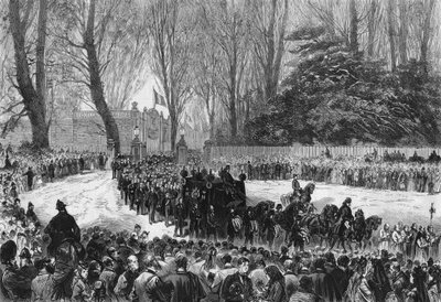 Begrafenis van Napoleon III in Chislehurst in 1873 door French School