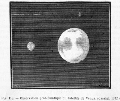Observatie van de problematische satelliet van Venus (Cassini) door French School