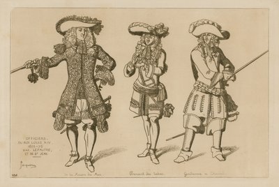 Officieren van Koning Lodewijk XIV door French School