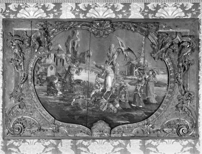 Bovenpaneel met Chinees onderwerp, ca. 1730 door French School