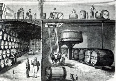 P. Morel et F. Souzac Kelders en Werkplaatsen in Bordeaux uit Le Monde Illustre, 1864 door French School