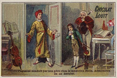 Paganini wordt door zijn vader meegenomen om de muzikant Alessandro Rolla te ontmoeten door French School