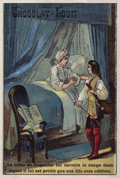De moeder van Paganini vertelt over haar droom waarin werd voorspeld dat hij beroemd zou worden door French School