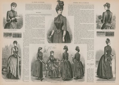 Pagina uit La Mode Illustrée door French School