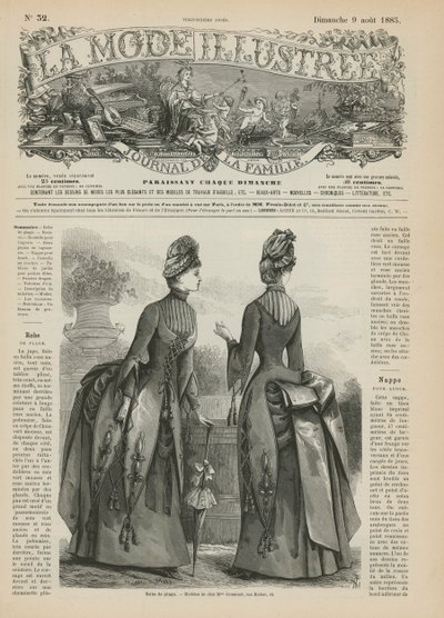 Pagina uit La Mode Illustrée door French School