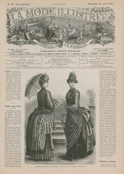 Pagina uit La Mode Illustrée door French School