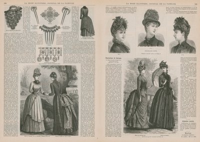 Pagina uit La Mode Illustrée door French School